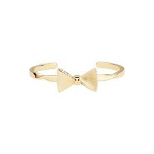 Ted Baker Tulisaa Crystal Tux Bow Cuff Bangle In Gold