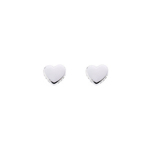 Ted Baker Harly Mini Heart Stud Earrings In Silver