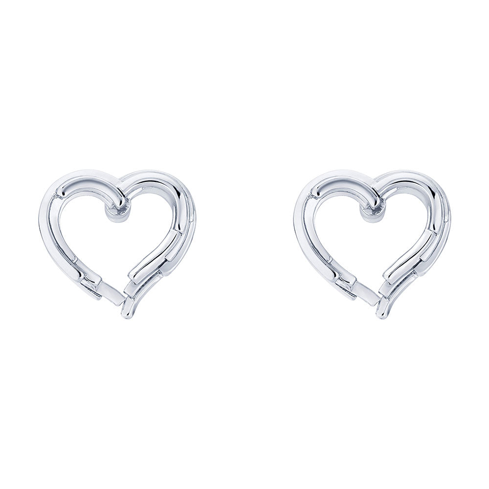 Ted Baker Lornaa Open Heart Stud Earrings In Silver