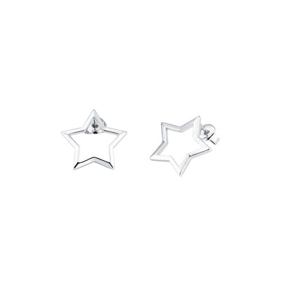 Ted Baker Iavora Open Star Stud Earrings In Silver