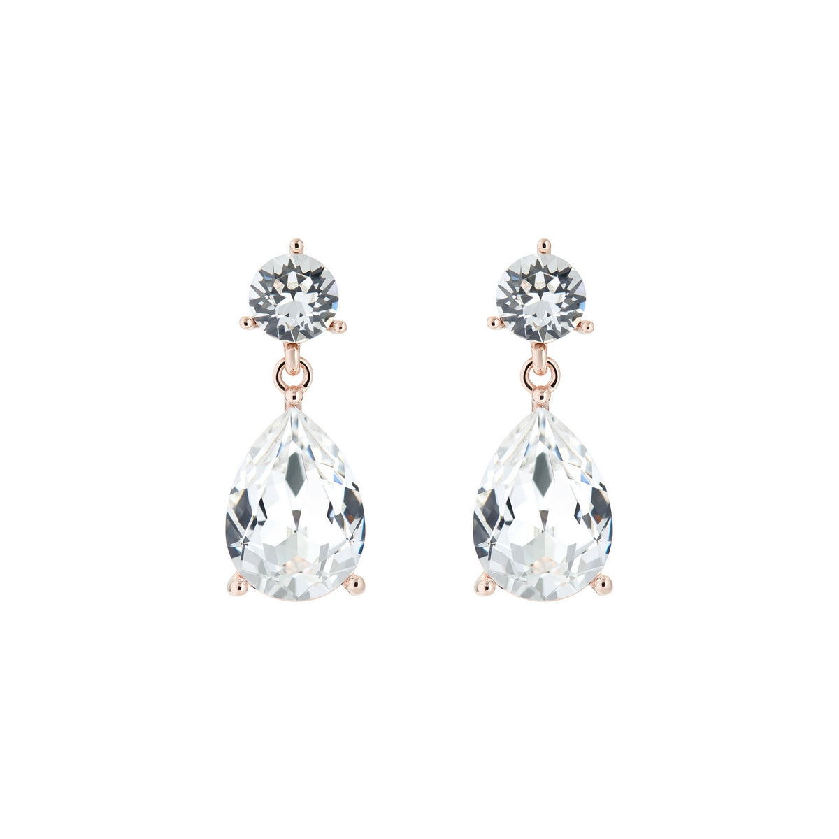 Ted Baker Carbela Pear Cyrstal Drop Earings In Rose