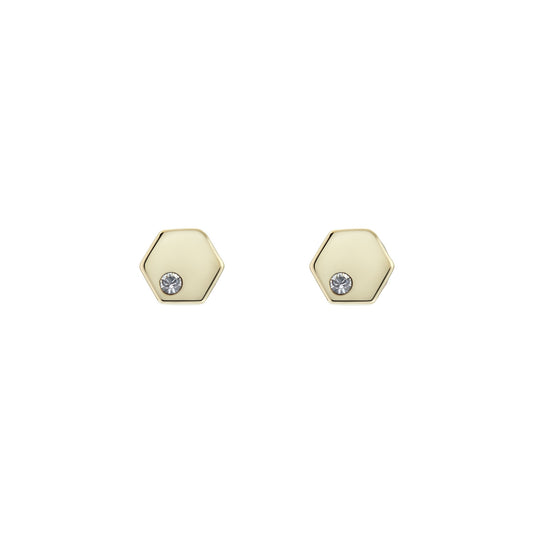 Ted Baker Heena Mini Honeycomb Stud Earrings In Gold