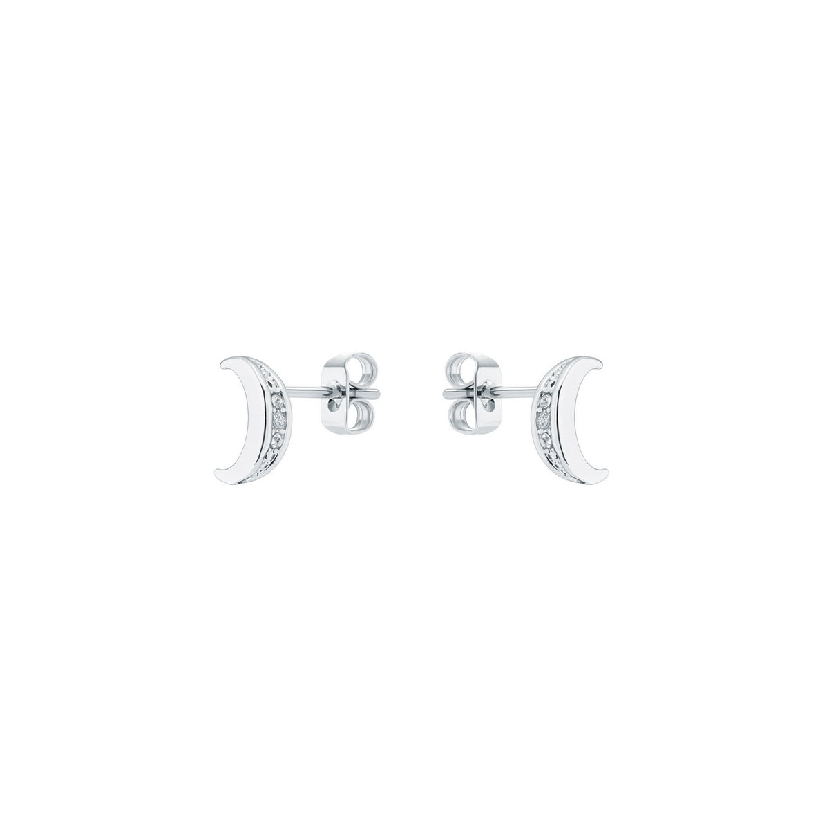 Ted Baker Marlyy Mini Crescent Moon Stud Earrings In Silver