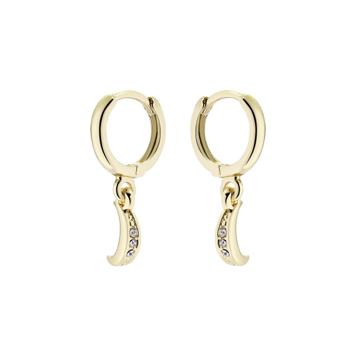 Ted Baker Marlaan Mini Crescent Moon Hoop Earrings In Gold