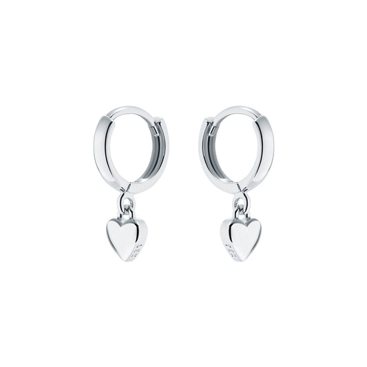 Ted Baker Harrie Mini Heart Huggie Earrings In Silver