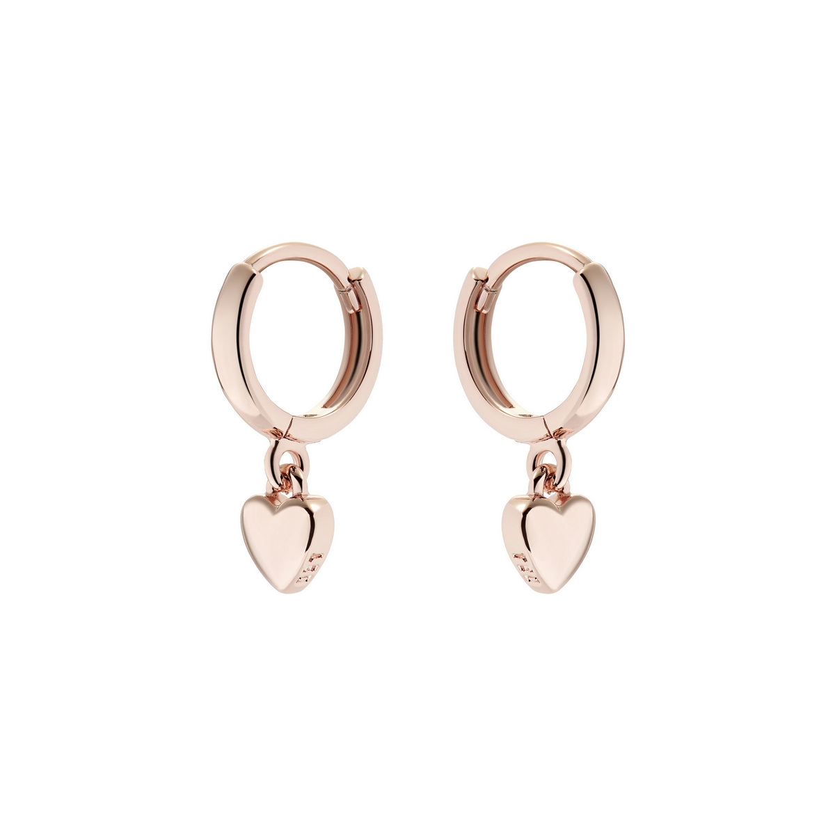 Ted Baker Harrie Mini Heart Huggie Earrings In Rose