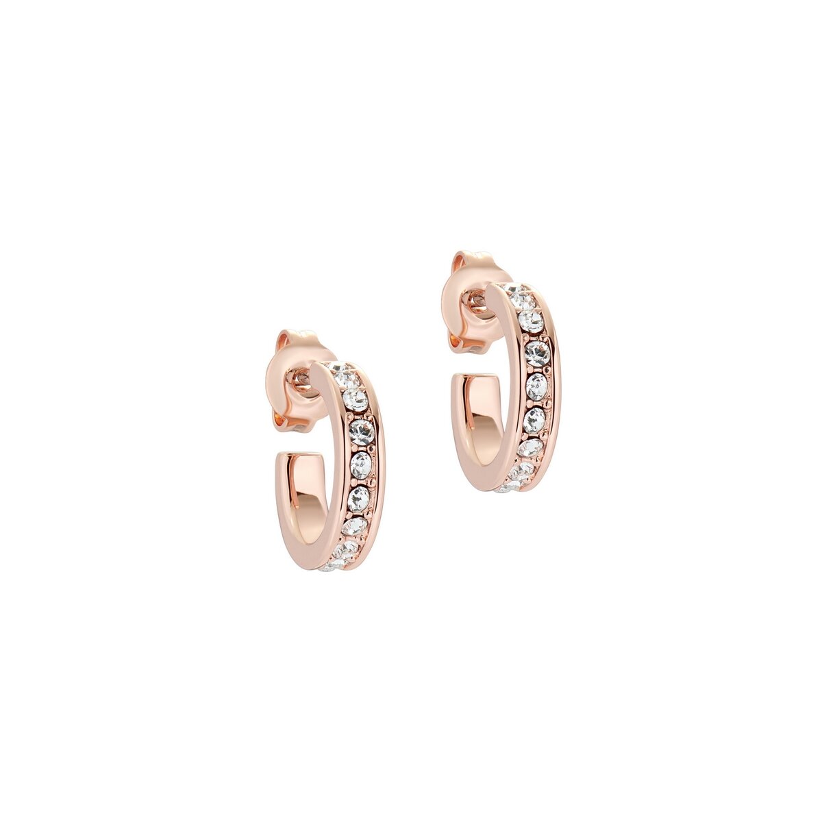 Ted Baker Nano Hoop Huggie Earring Silver Clear Crystal