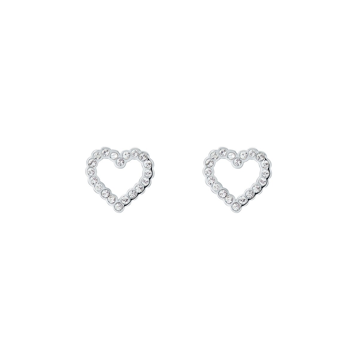 Ted Baker Crystal Heart Stud Earring In Silver