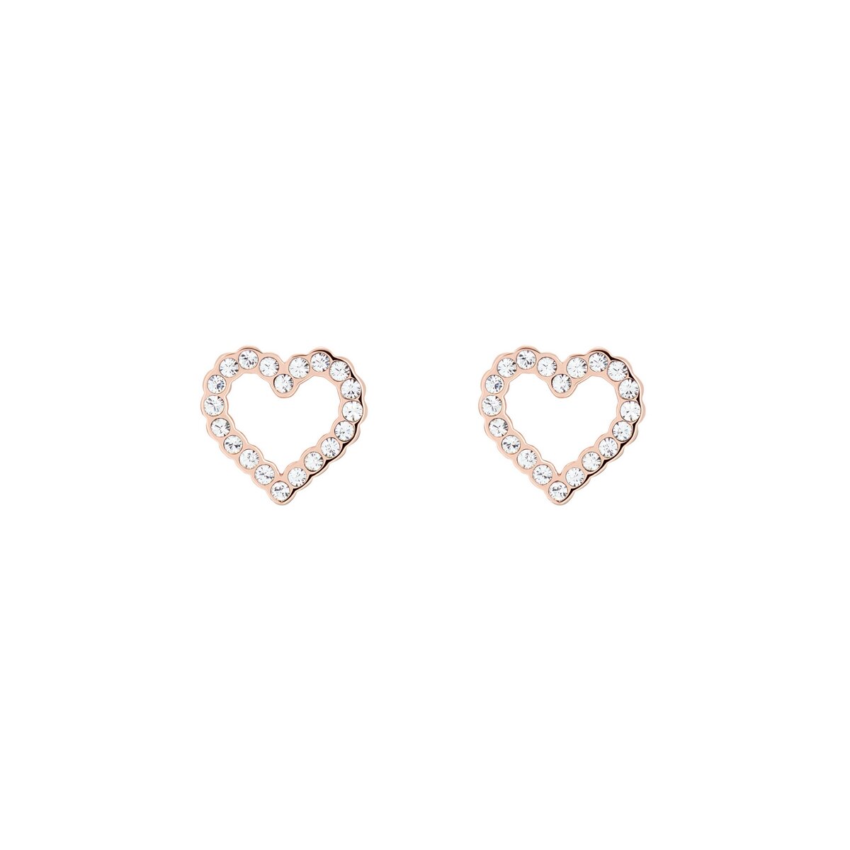 Ted Baker Crystal Heart Stud Earring Rose Gold