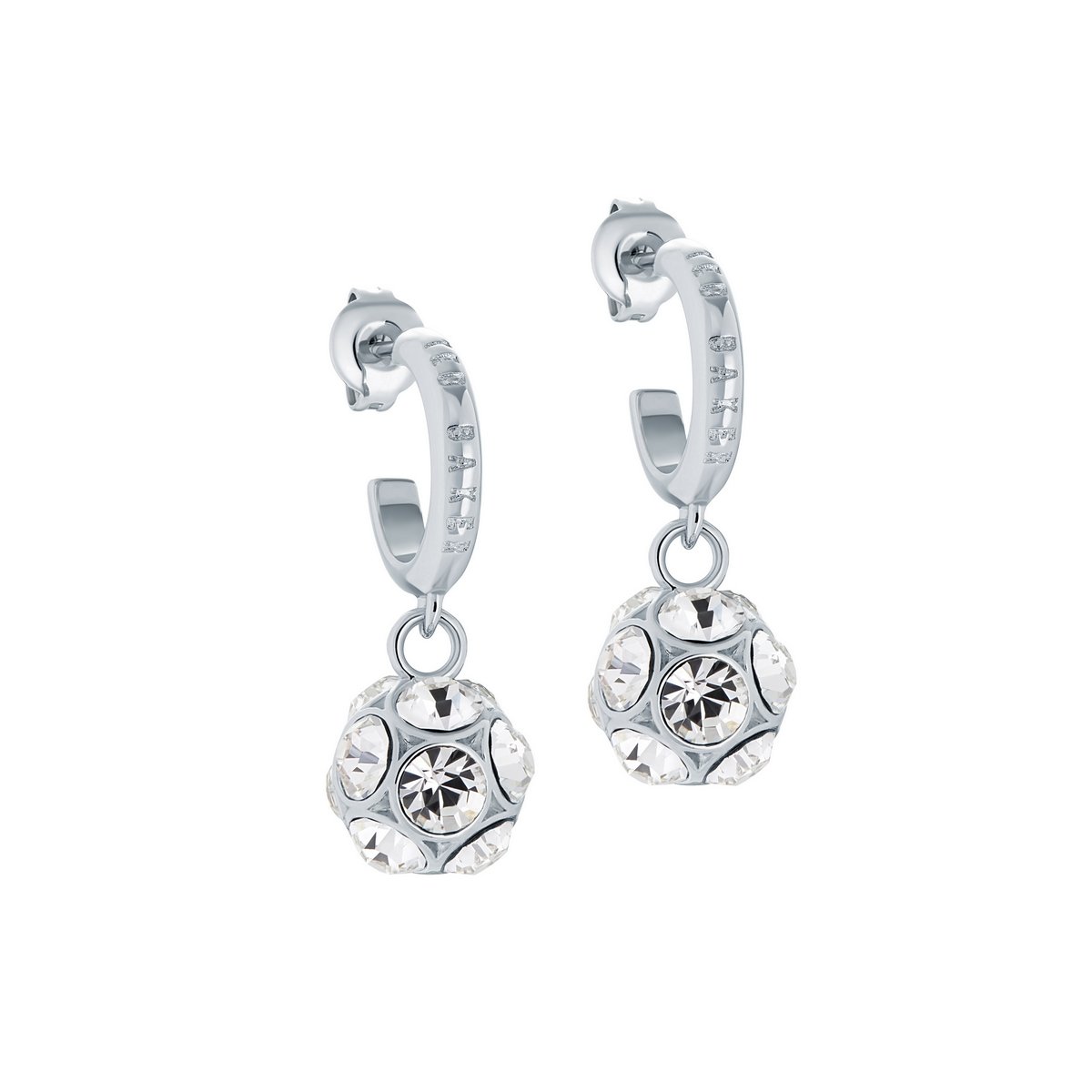 Ted Baker Ryanka Silver Plated Crystal Hoop Drop Earring