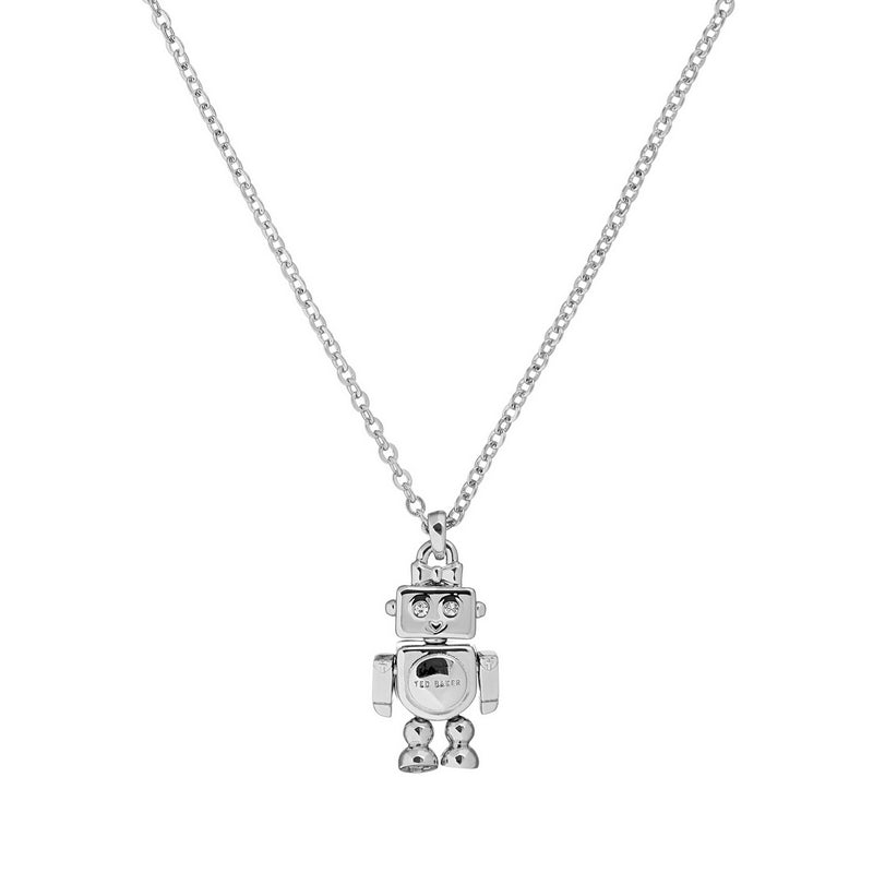 Ted Baker Bionic Robot Pendant In Silver