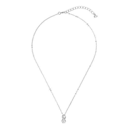 Ted Baker Carenza Duoble Crystal Drop Pendant In Silver