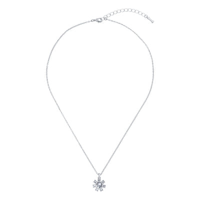 Ted Baker Cressana Crystal Daisy Pendant In Silver