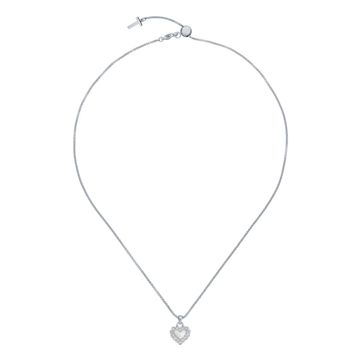 Ted Baker Pearly Heart Silver Pendant