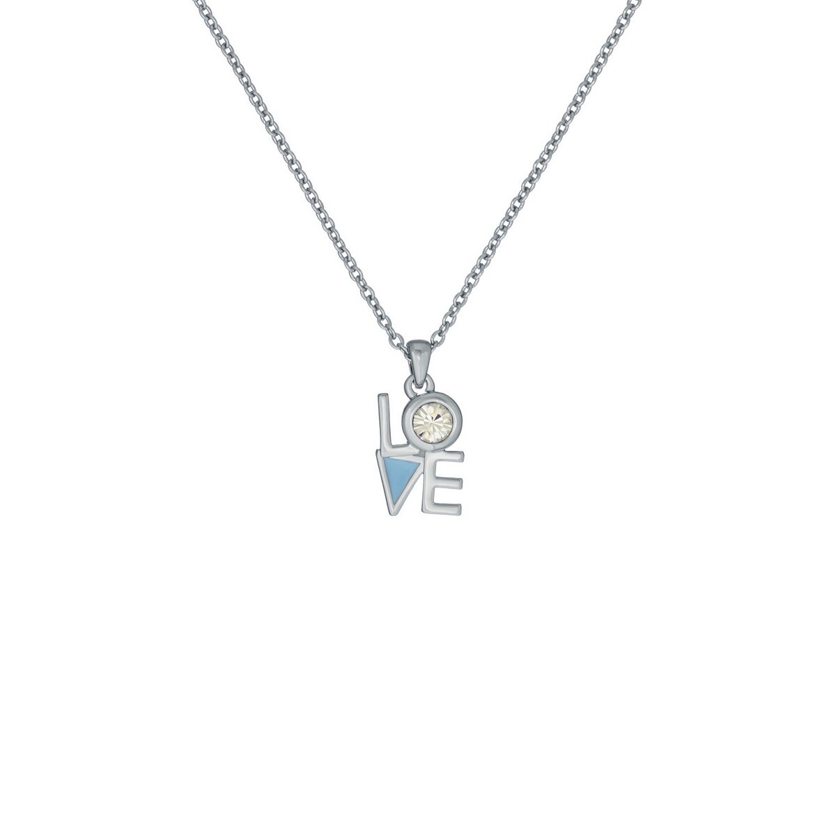 Ted Baker Linnear Silver Blue Love Pendant