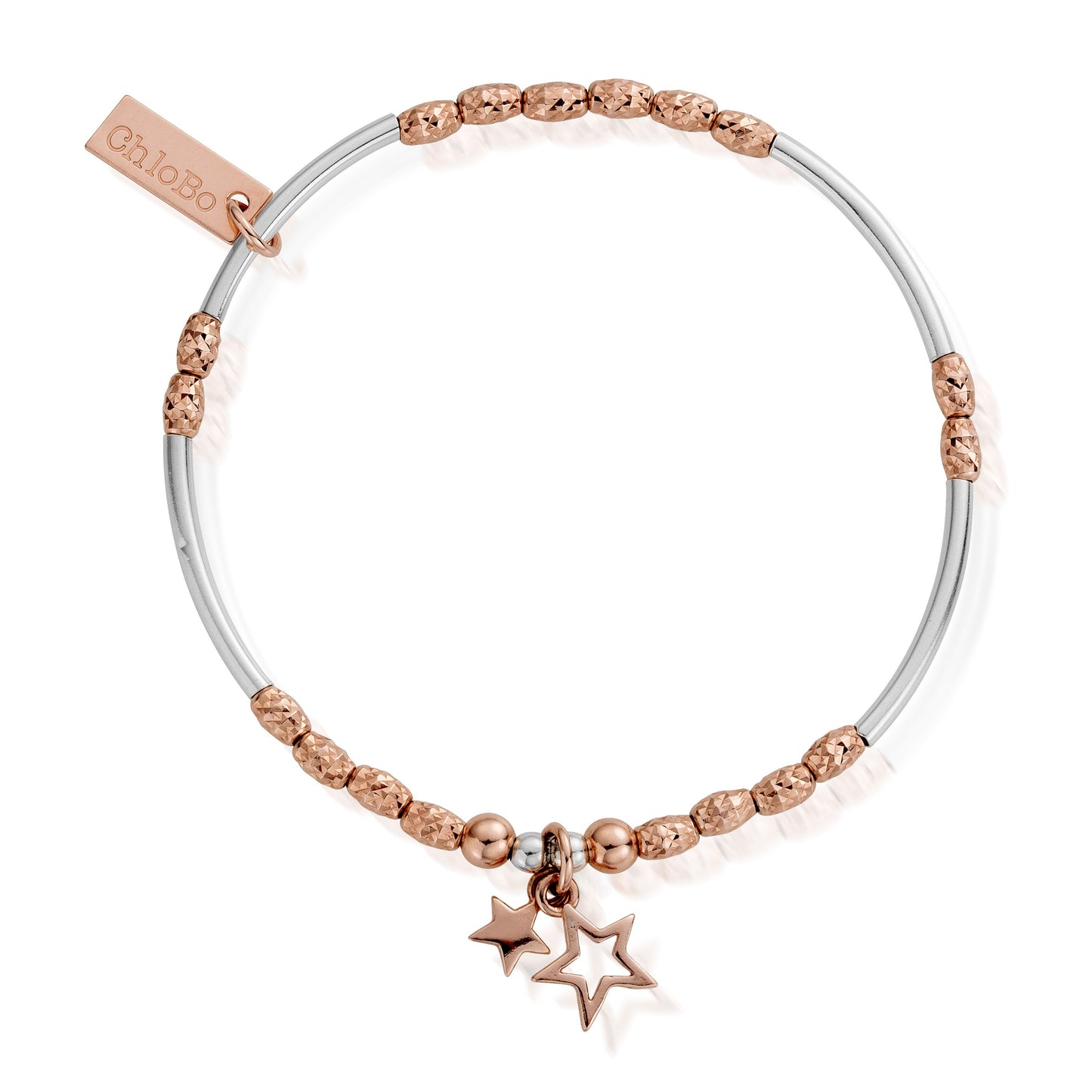 Chlobo Two Tone Double Star Bracelet