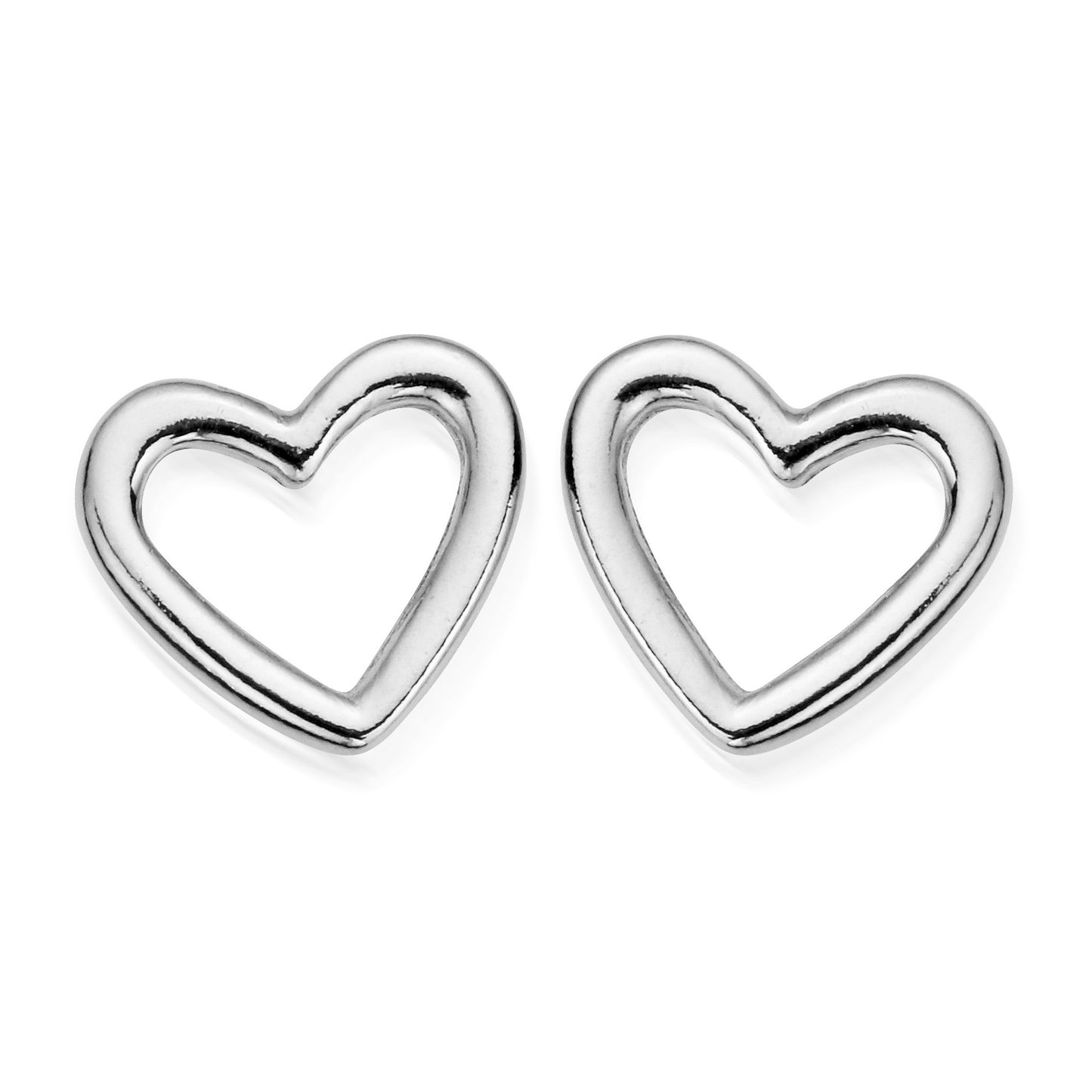 Chlobo Open Heart Earrings In Silver