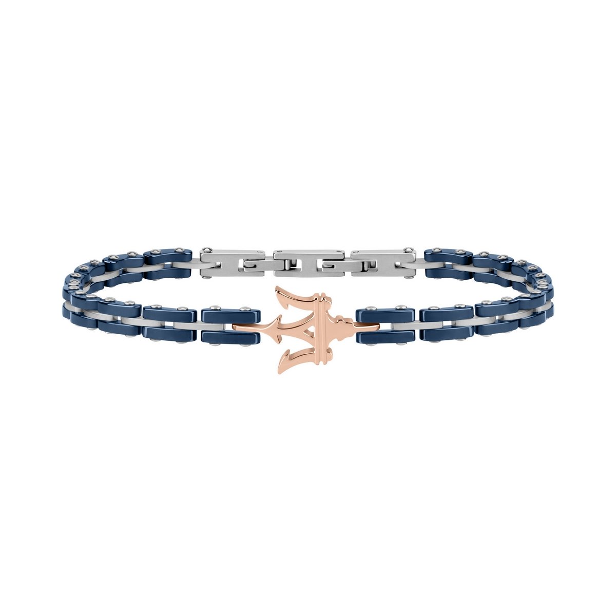 Maserati Bracelet Steel/Navy/Rose Plated
