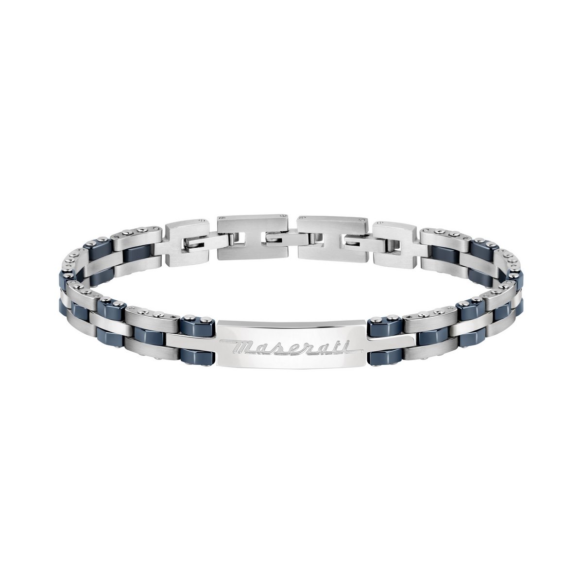 Maserati Bracelet Stainless Steel + Navy