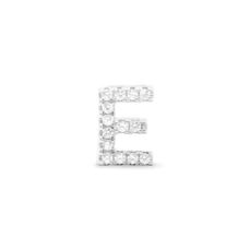 Sterling Silver Cubic Zirconia Initial E