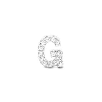 Sterling Silver Cubic Zirconia Initial G