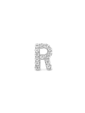 Sterling Silver Cubic Zirconia Initial R
