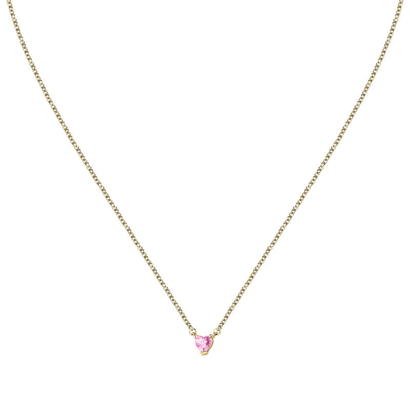 Chiara Ferragni Gold Plated Pink Cubic Zirconia Pendant