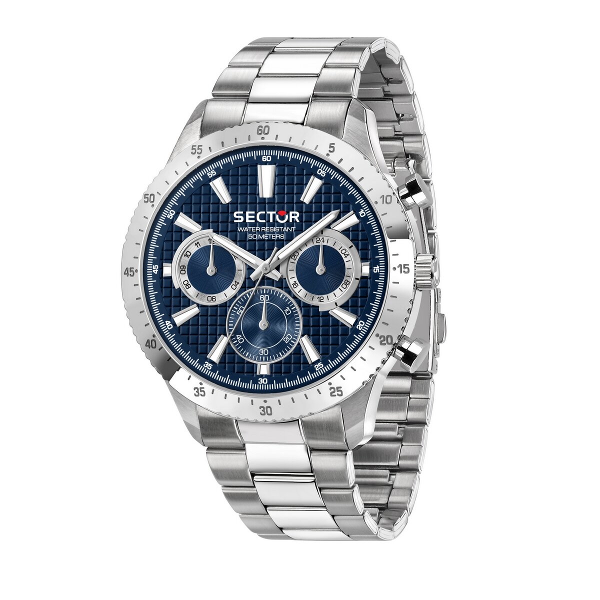 Gents Sector Stainless Steel Round Blue Chronograph