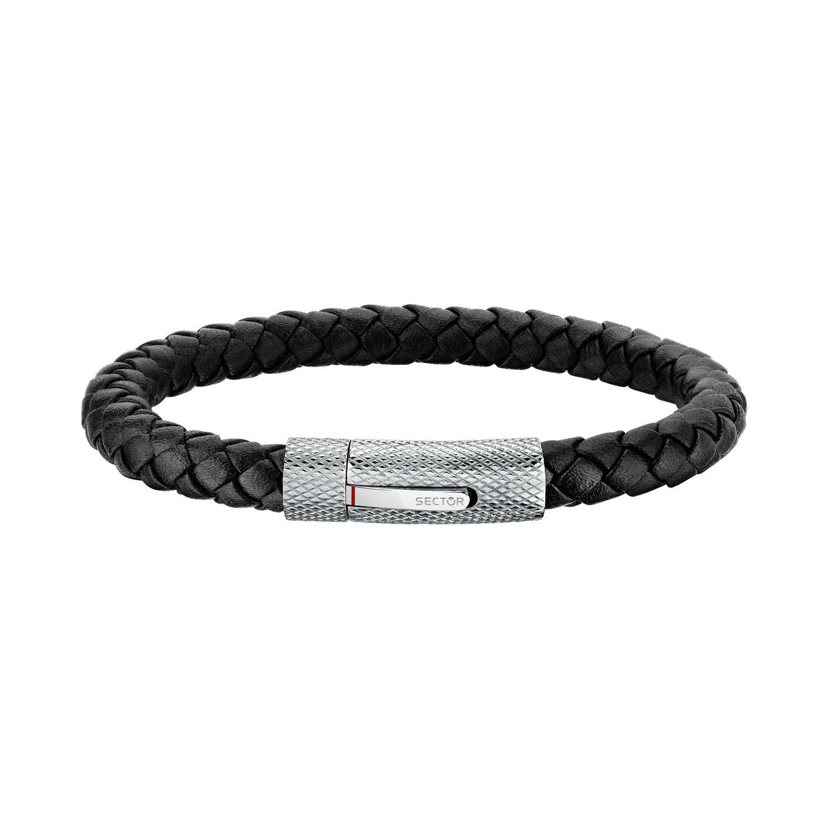 Sector Bracelet Black With Steel Clasp
