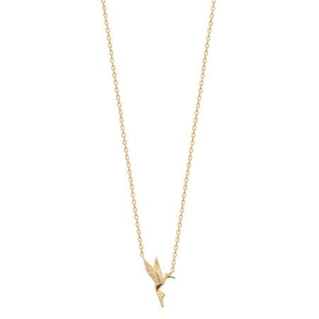Burren 18ct Gold Plated Hummingbird Necklet
