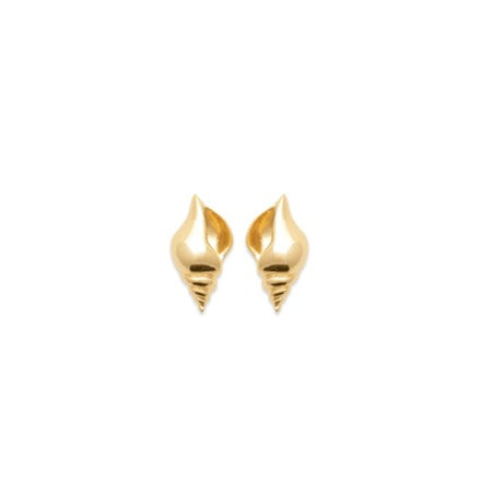 Burren 18ct Gold Plated Sea Shell Stud Earring