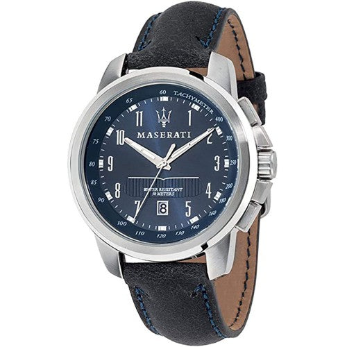 Gents Stainless Steel Maserati Navy Strap