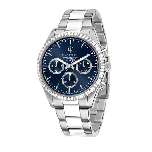 Gents Maserati Stainless Steel Round Navy Dial Chrono