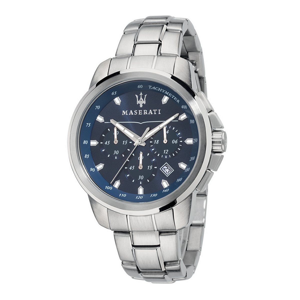 Gents Masserati Stainless Steel Round Navy Dial With Date