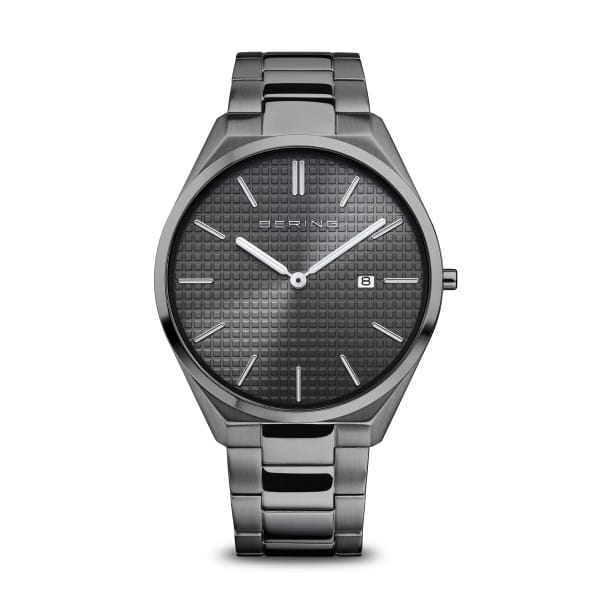 Gents Stainless Steel Bering Grey Dial Bracelet Watch