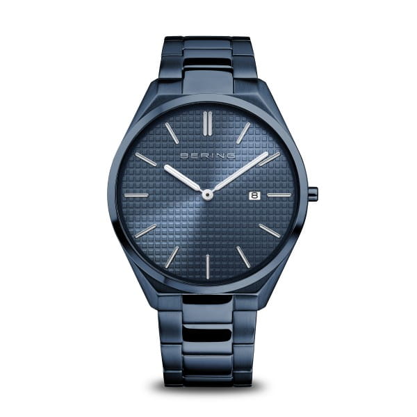Gents Stainless Steel Bering Blue Dial Watch
