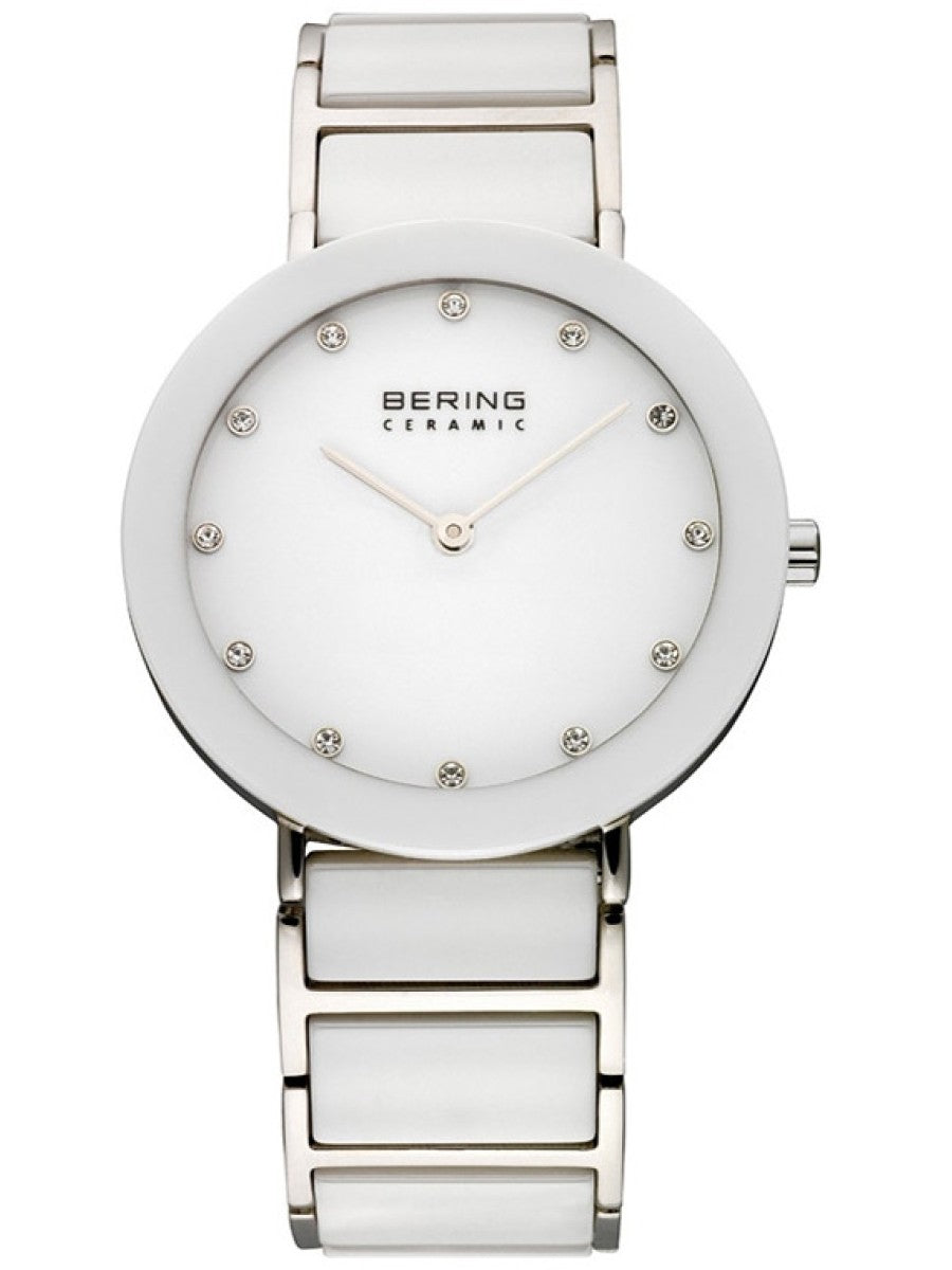 Ladies Bering Ceramic Cubic Zirconia Dial Watch