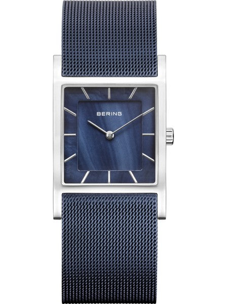 Ladies Stainless Steel Bering Square Mother Of Pearl Watch