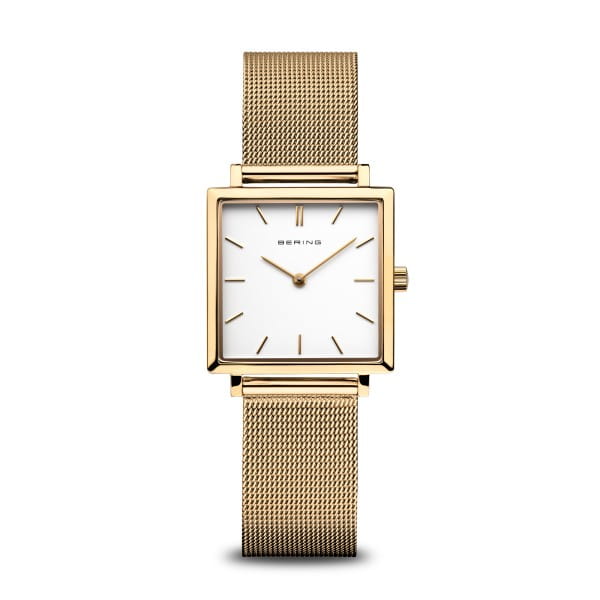 Ladies Rolled Gold Bering Watch With Square Dial
