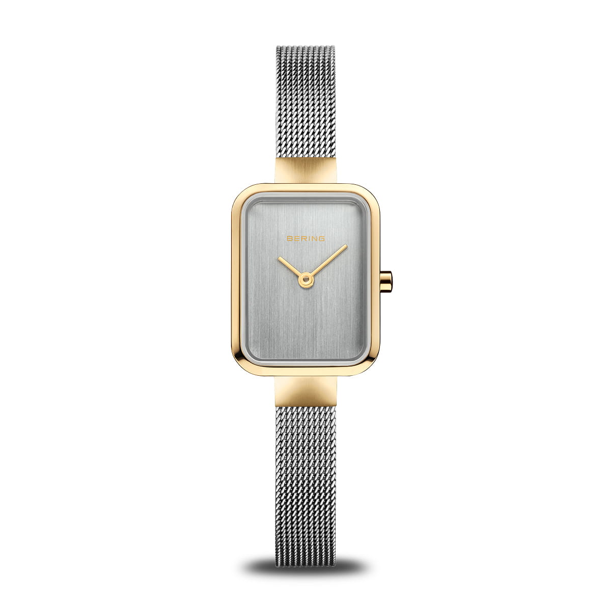 Ladies Bering Two Tone Rectangular Mesh Watch