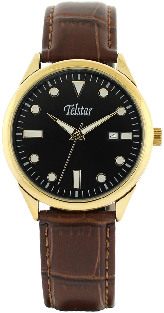 Gents Stainless Steel Strap Black Dail Buda Telstar Watch