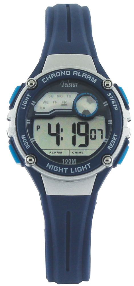 Gents Plastic Strap Blue Digital Telstar Watch