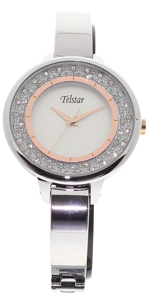 Ladies Mixed Rose Bracelet Cannes Silver Dial Telstar