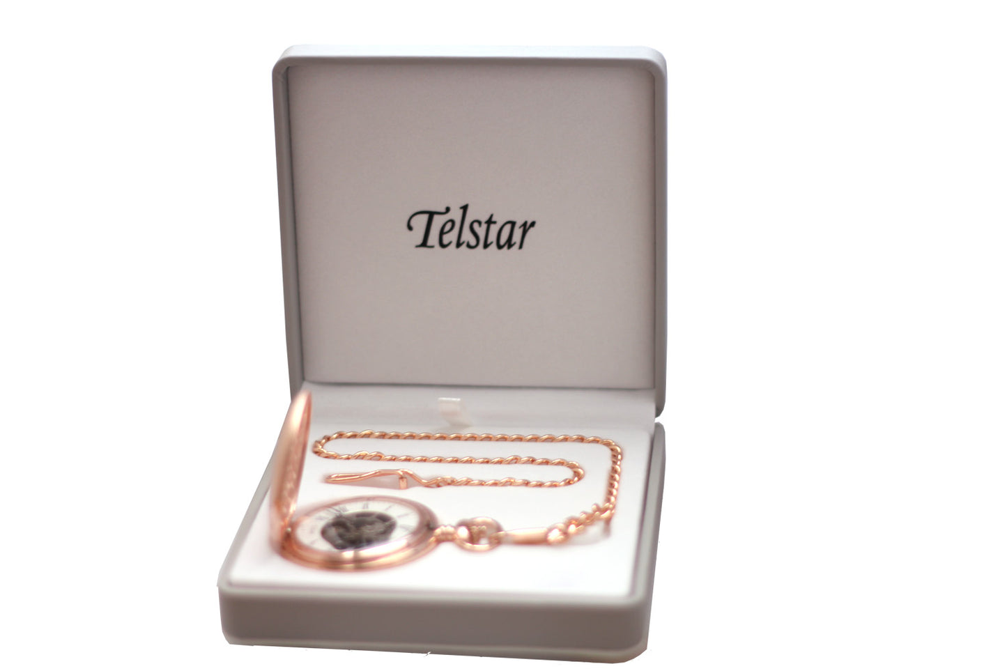 Telstar Rose Rolled Gold Mechanical 2 Door Pocket Watch