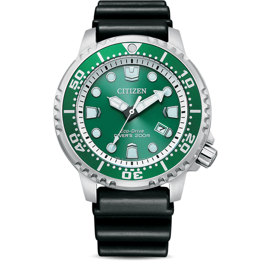 Gents Stainless Steel Green Dial Promaster Divers Citizen Watch