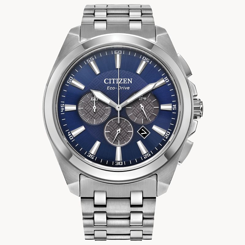 Gents Citizen Blue Chronograph Eco Drive Watch