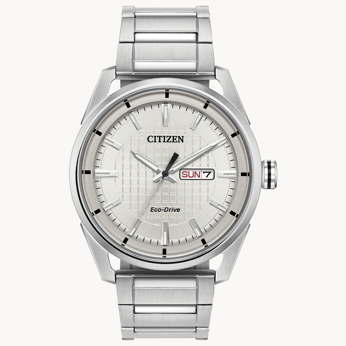 Gents Citizen Silver Dial Eco Drive Watch