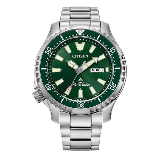 Gents Stainless Steel Citizen Green Dial Promaster Watch