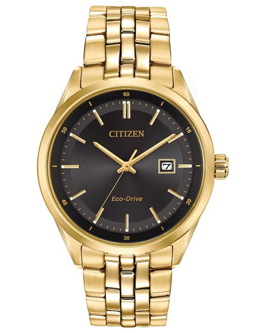 Gents Stainless Steel Gold Tone Corso Eco Drive Citizen Watch