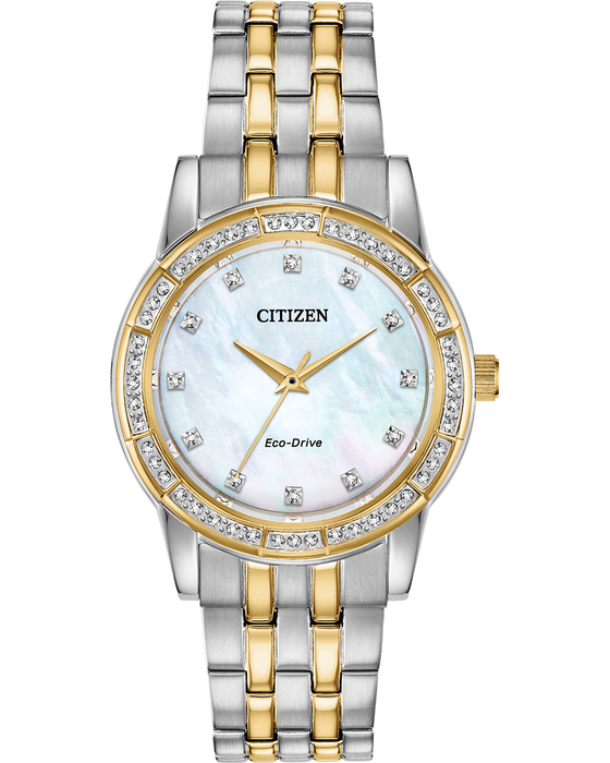 Ladies Stainless Steel Gold Silhouette Mother Of Pearl Citizen